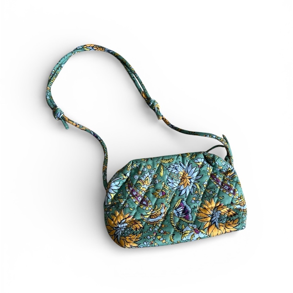 Vera Bradley Teal and Yellow Floral Crossbody Bag